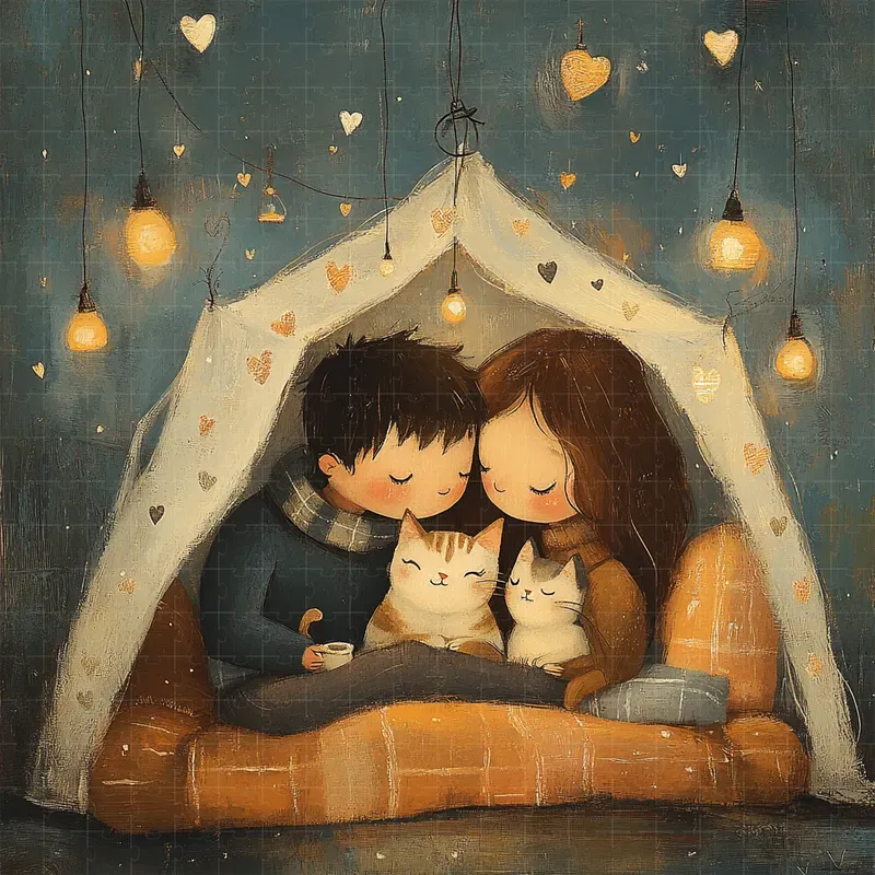 Whimsical Couples Art