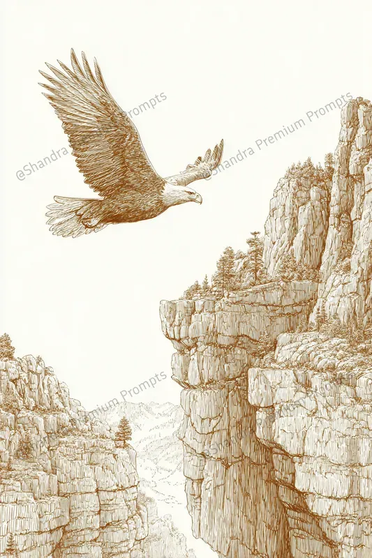 Vintage Sepia Line Drawings