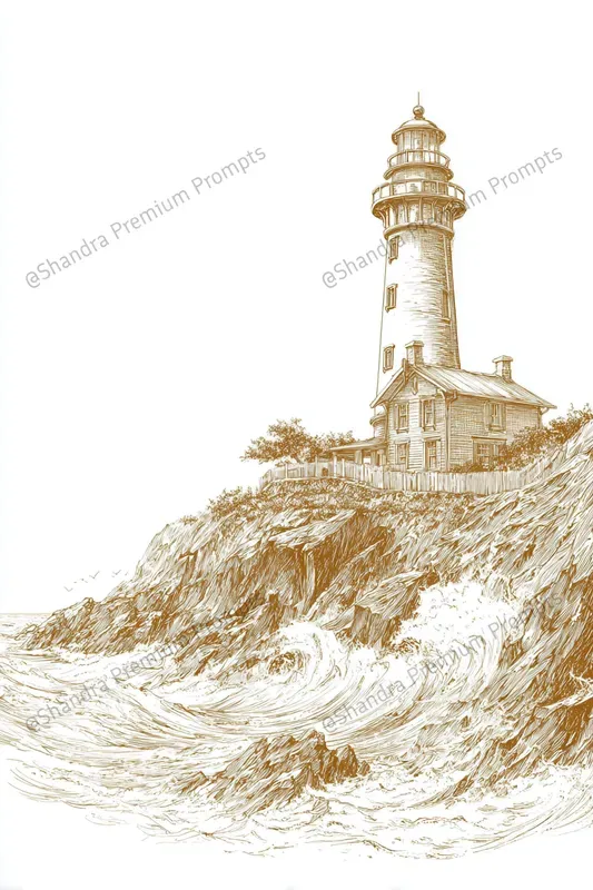 Vintage Sepia Line Drawings