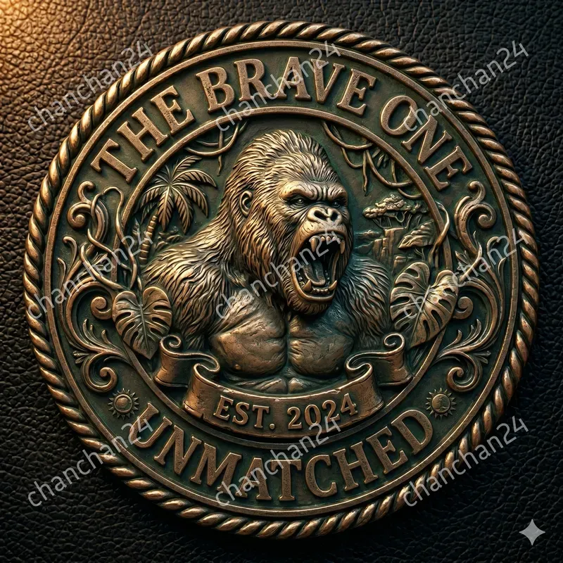 3D Antique Animal Relief Badges