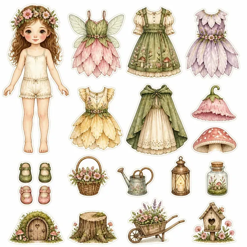 Storybook Dressup Fussy Cut Sheets