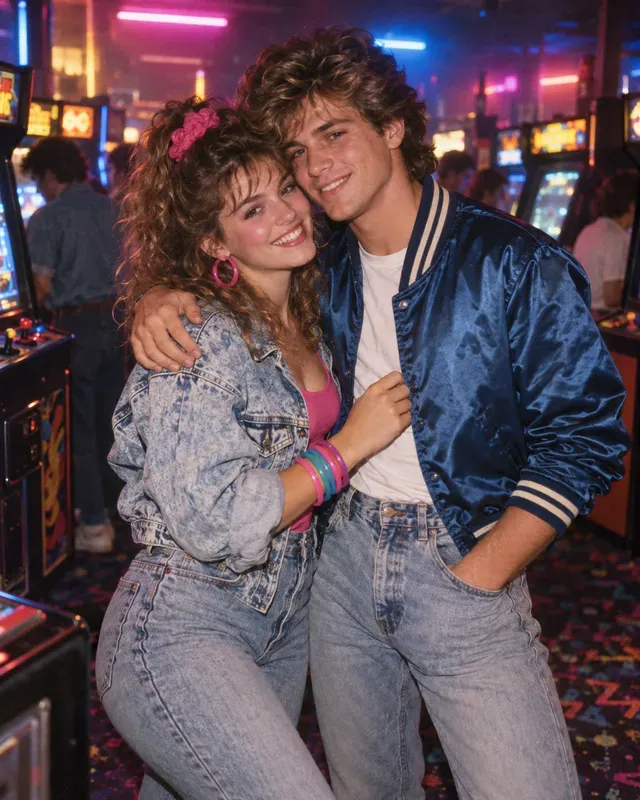80s Retro Couple Portrait Photos