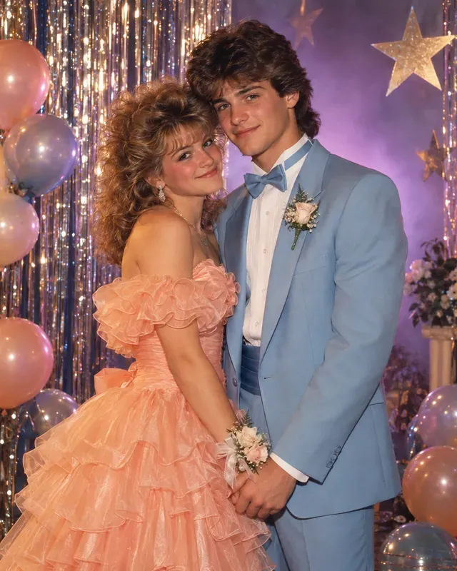 80s Retro Couple Portrait Photos