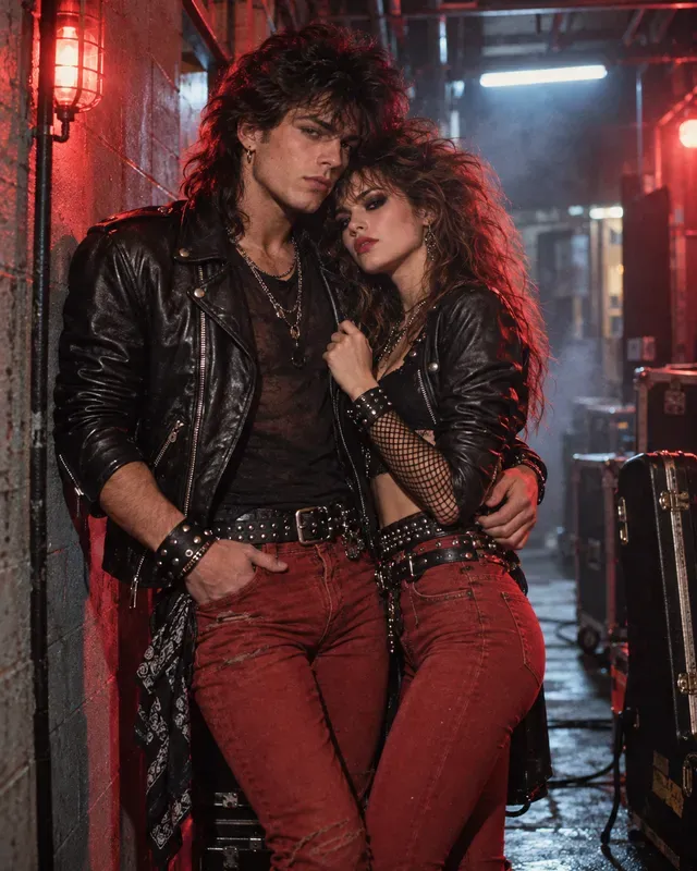 80s Retro Couple Portrait Photos