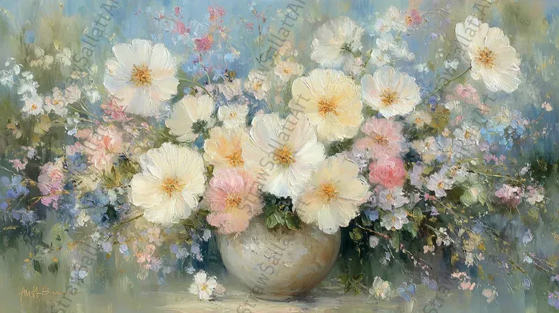 Cottagecore Oil Impasto Landscape Tv Art