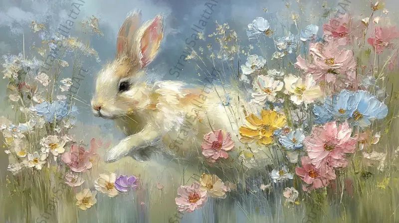 Cottagecore Oil Impasto Landscape Tv Art