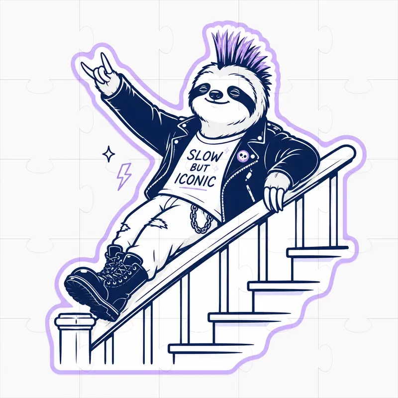 Line Art Cartoon Stickers