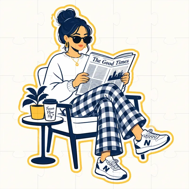 Line Art Cartoon Stickers