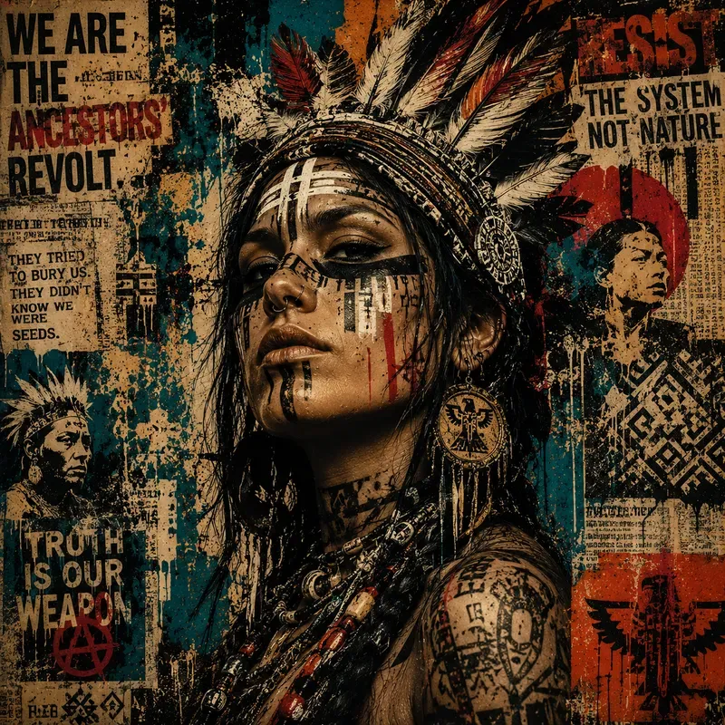 Punk Urban Collage Portrait Art