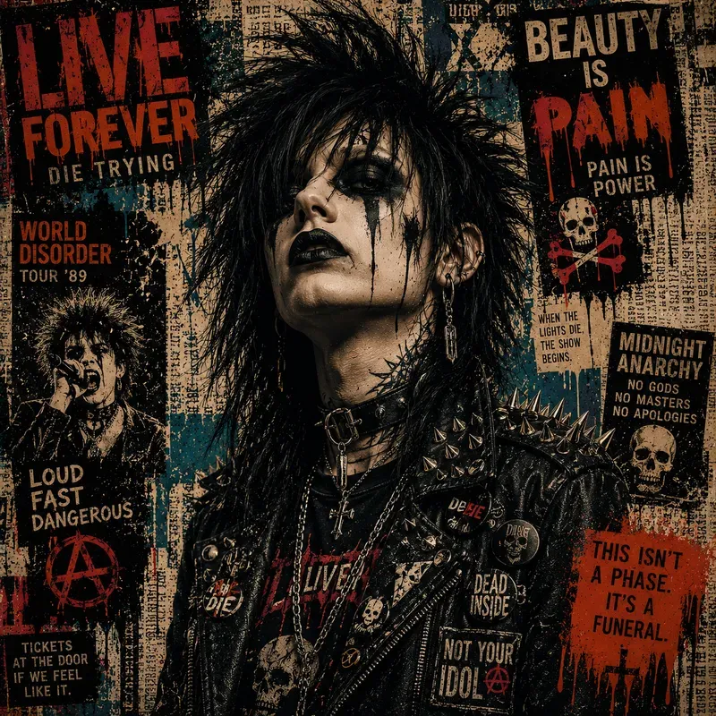 Punk Urban Collage Portrait Art