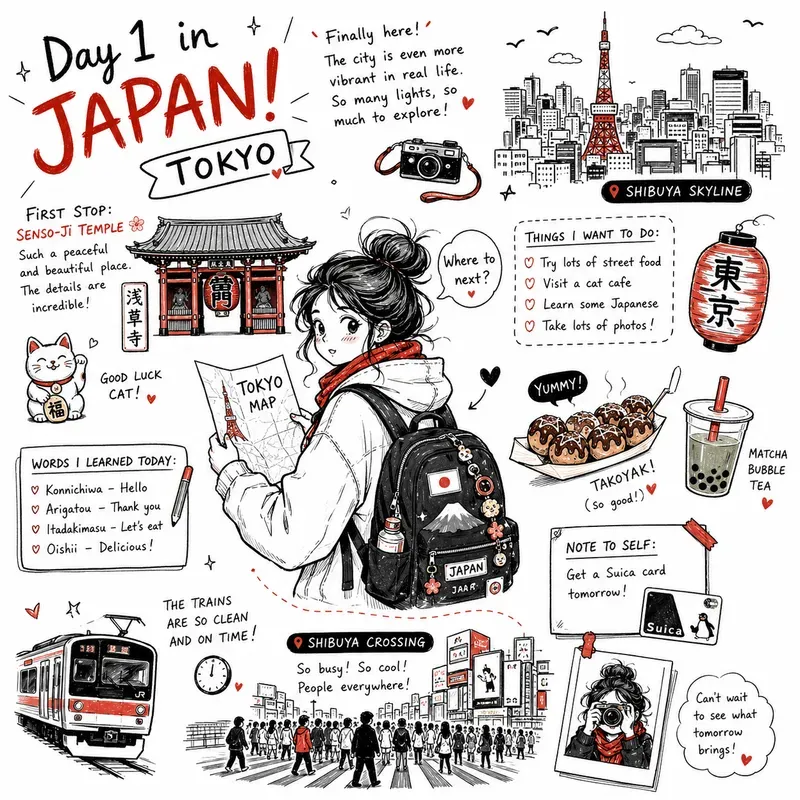 Travel Sketchbook Doodle Packs