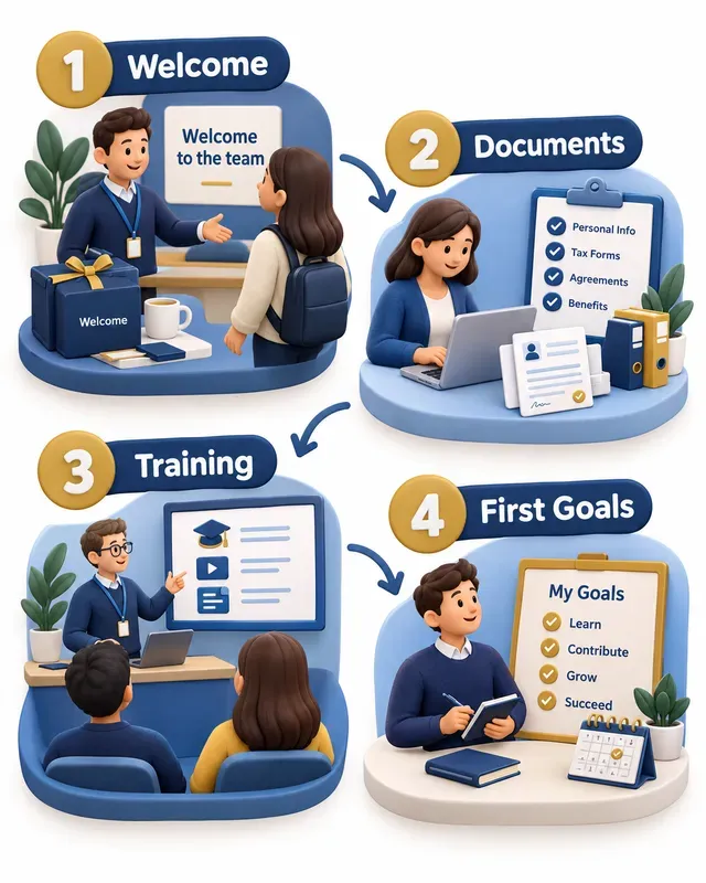 3D Hr Process Infographic Posters