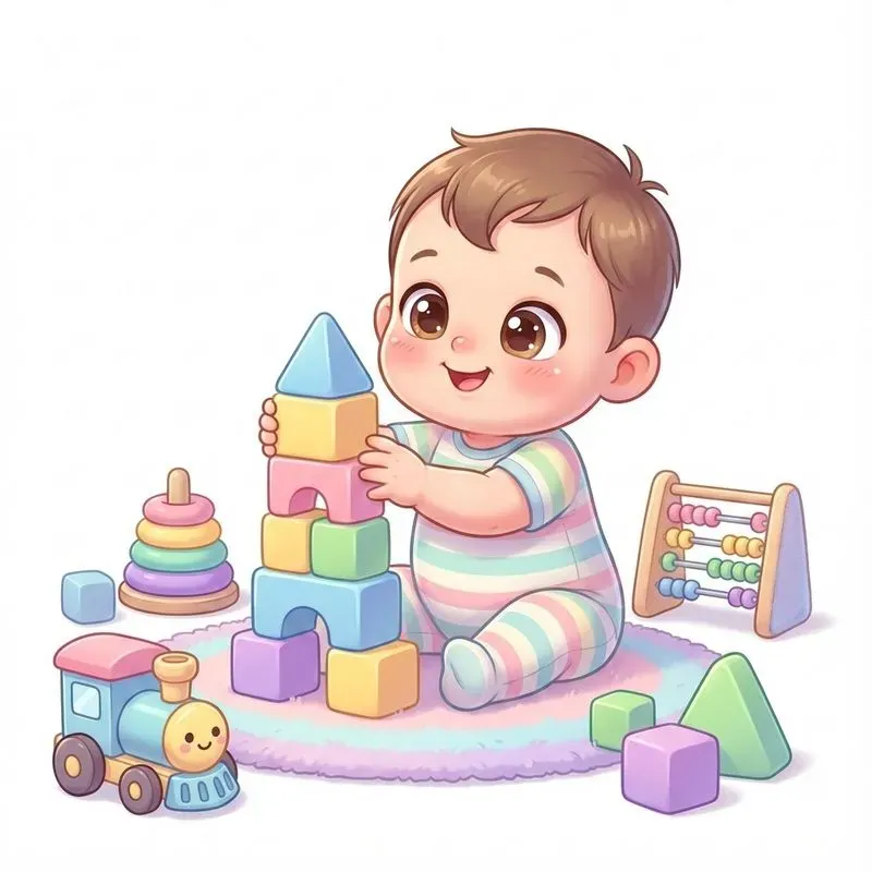 Cute White Background Kids Learning