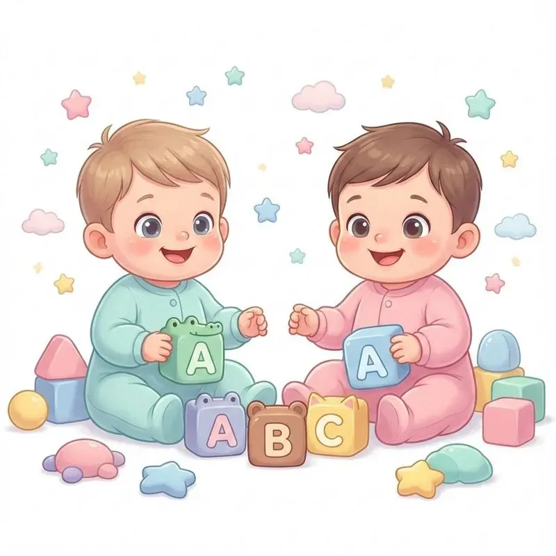 Cute White Background Kids Learning