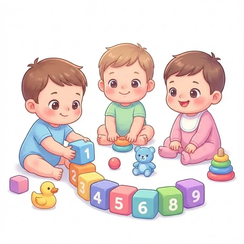 Cute White Background Kids Learning