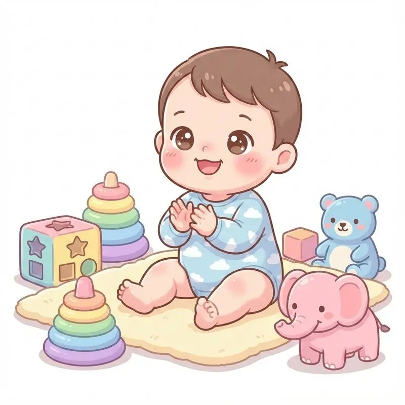 Cute White Background Kids Learning