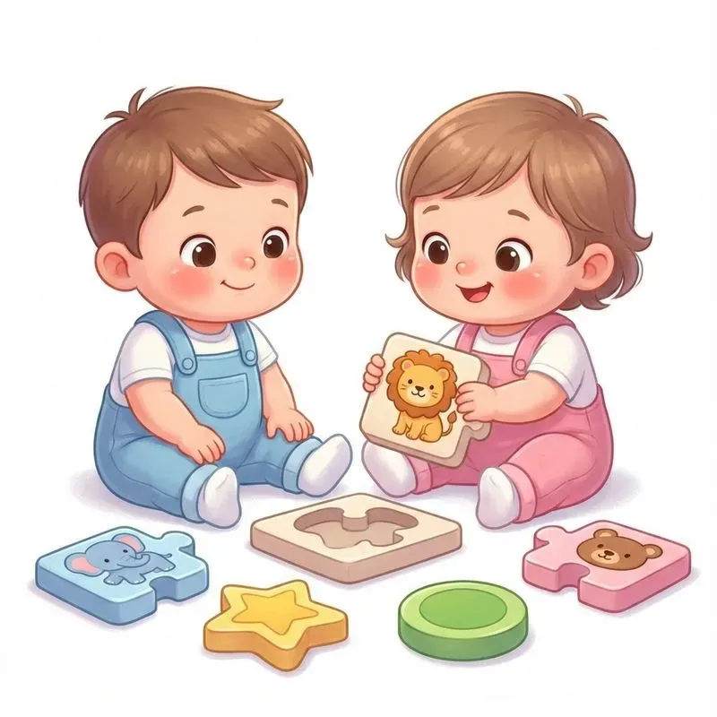 Cute White Background Kids Learning