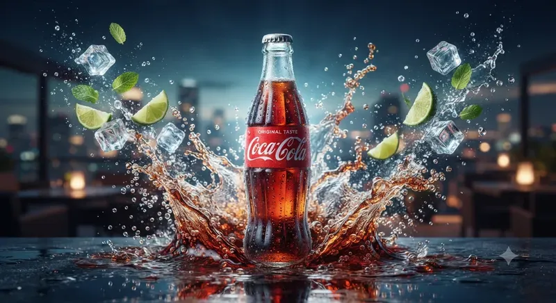 Premium Beverage Splash Advertising