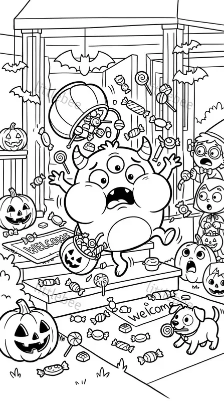 Funny Halloween Coloring Chaos