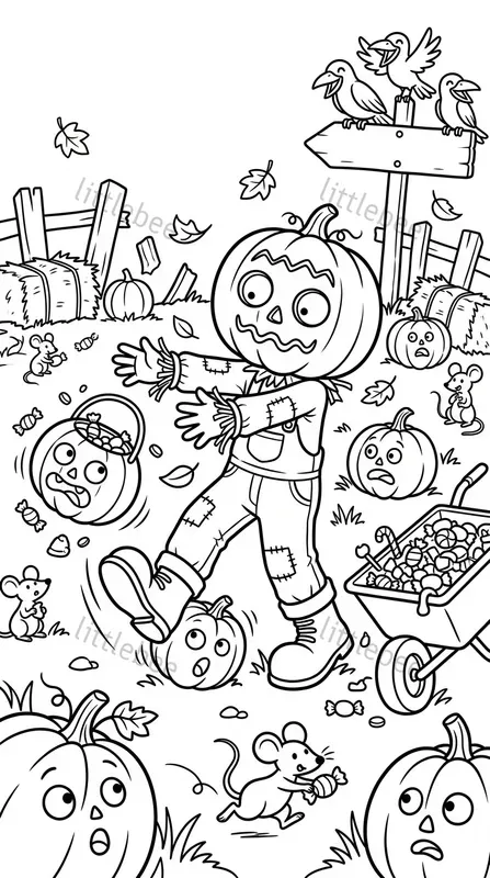 Funny Halloween Coloring Chaos