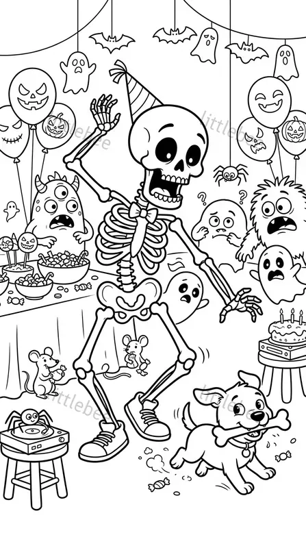 Funny Halloween Coloring Chaos
