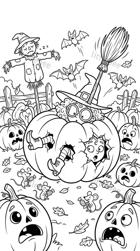 Funny Halloween Coloring Chaos
