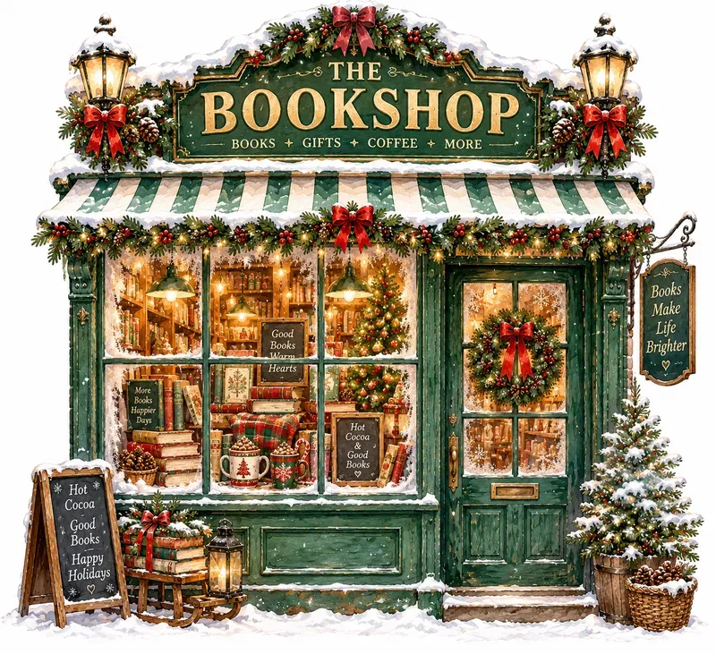 Vintage Christmas Shop Window Cliparts