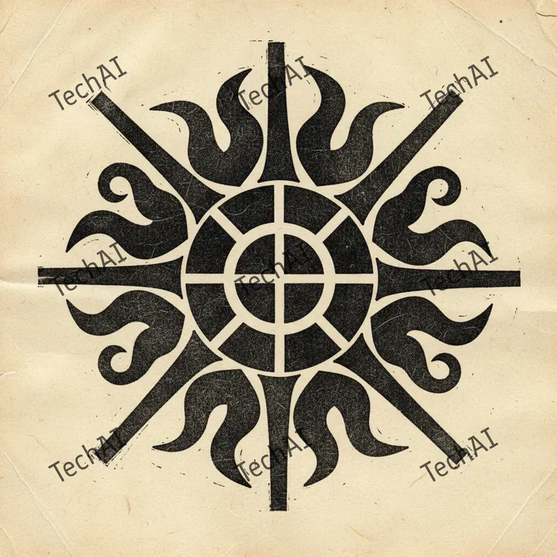 Retro Counterculture Linocut Style