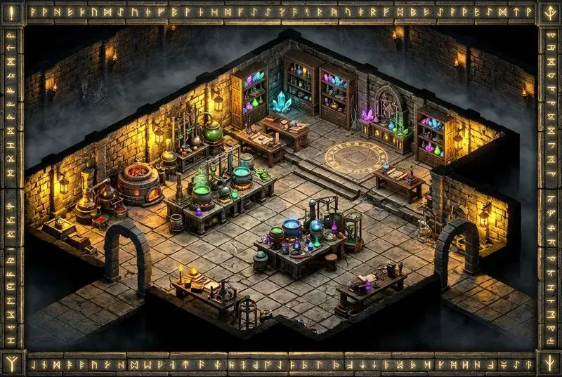 Isometric Tactical Dungeon Maps