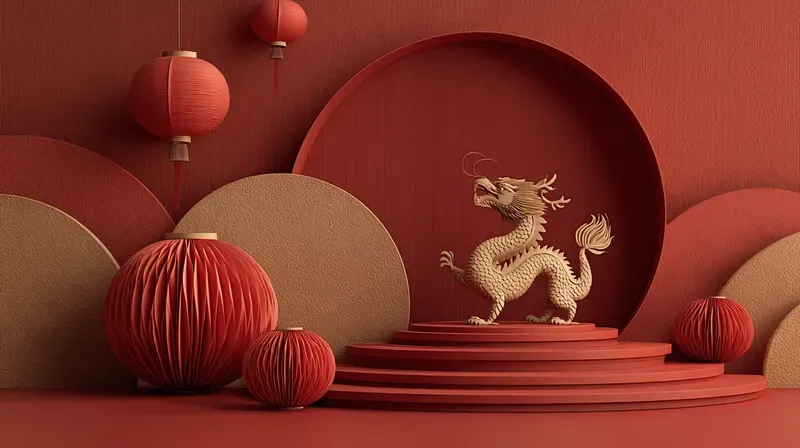 Festive Event Stage Vector Art