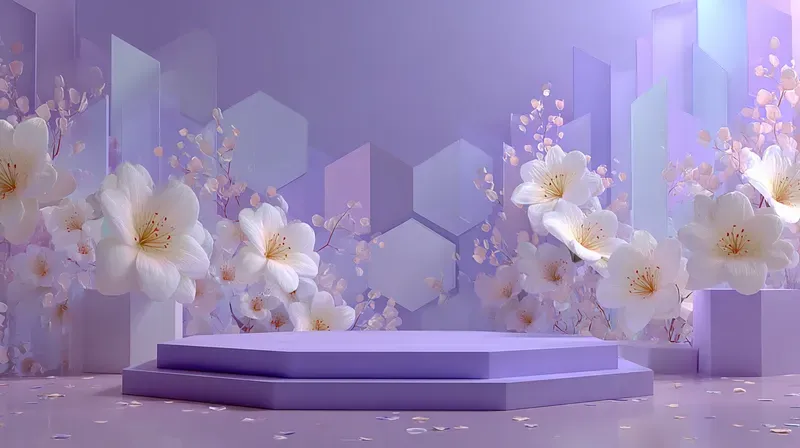 Festive Event Stage Vector Art