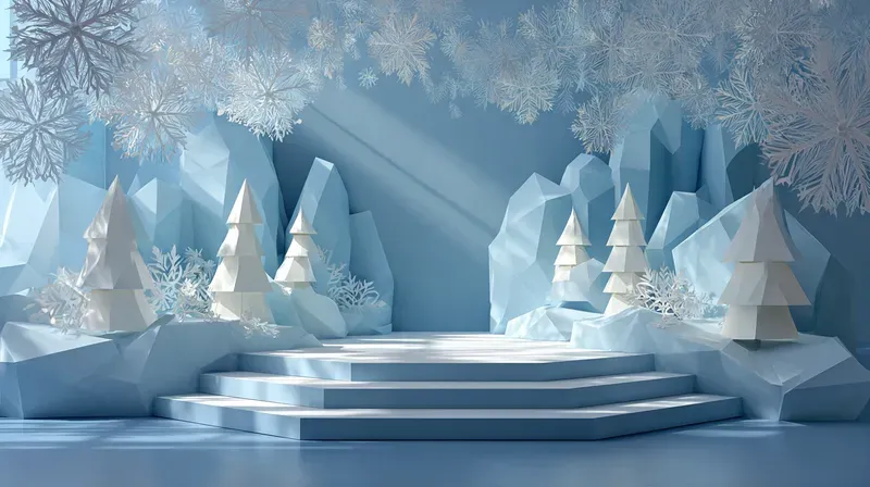 Festive Event Stage Vector Art