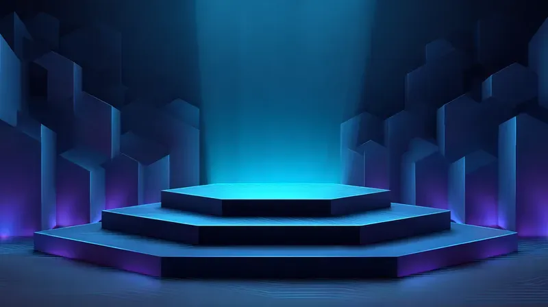 Festive Event Stage Vector Art