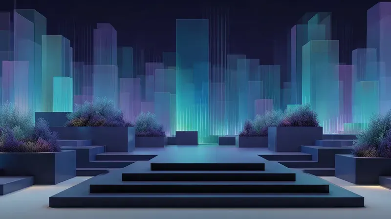 Festive Event Stage Vector Art