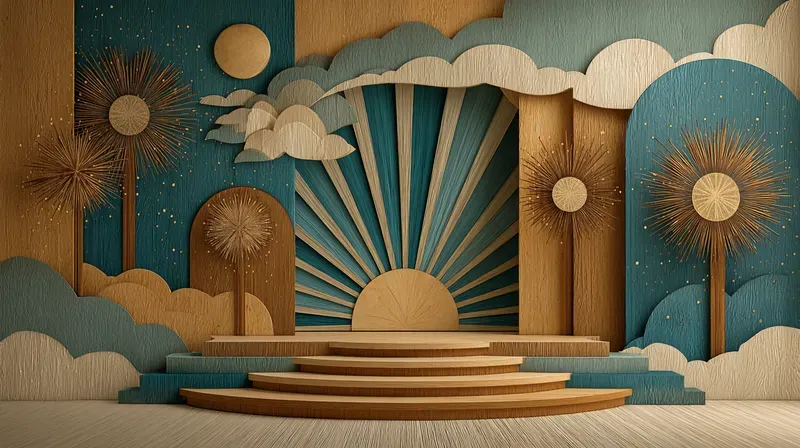 Festive Event Stage Vector Art