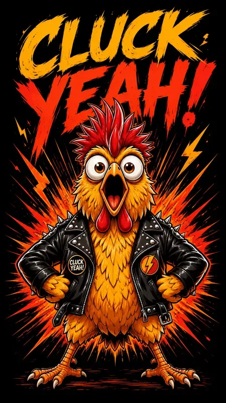 Funny Chicken Mascot Tshirt Designs