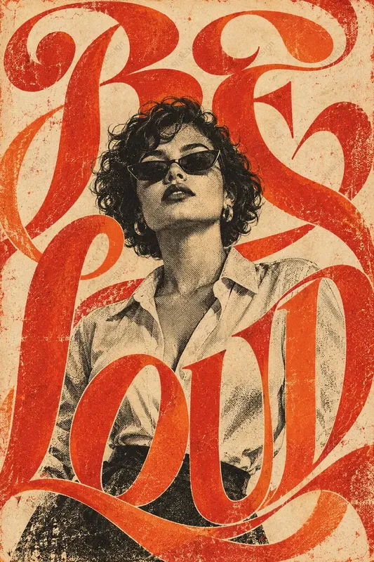 Living Type Portrait Posters