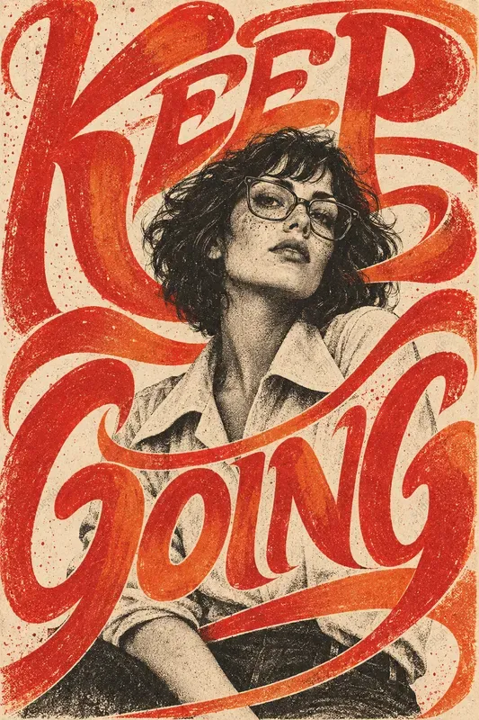 Living Type Portrait Posters