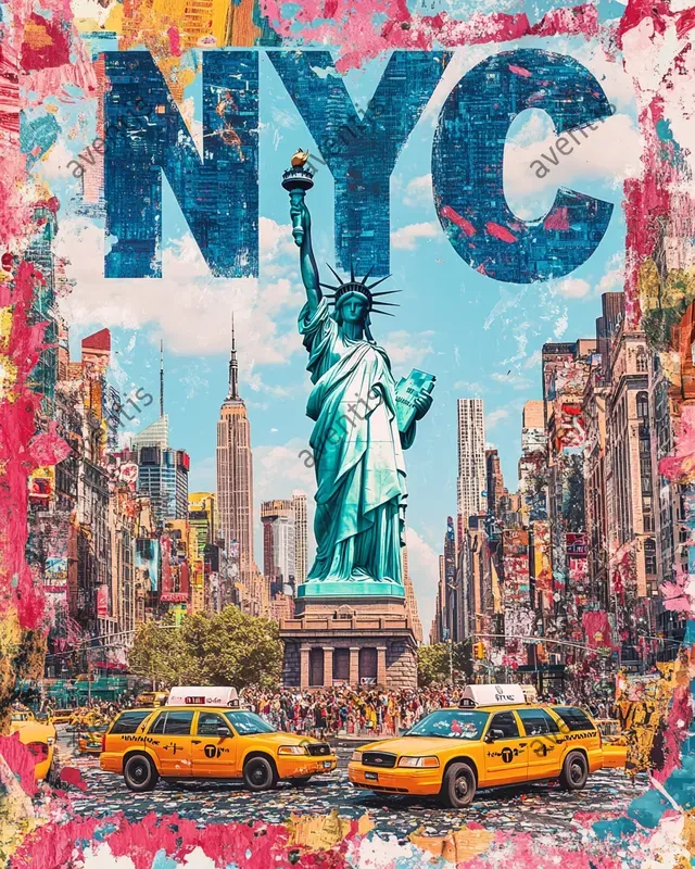 Travel Collage Postcards