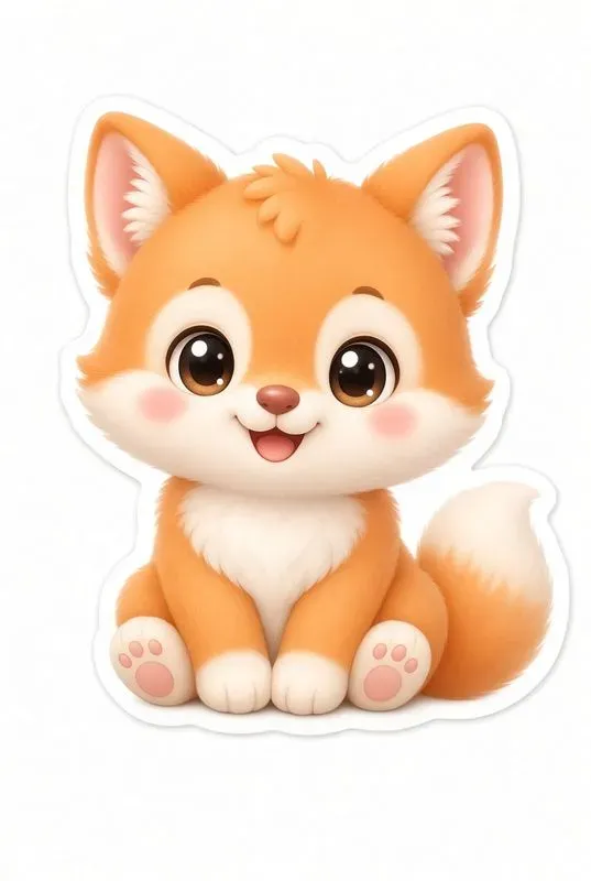 Cute Chubby Animal Stickers