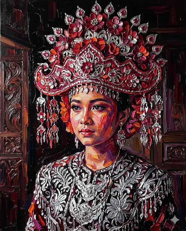 Indonesian Kids Impasto Art Portraits