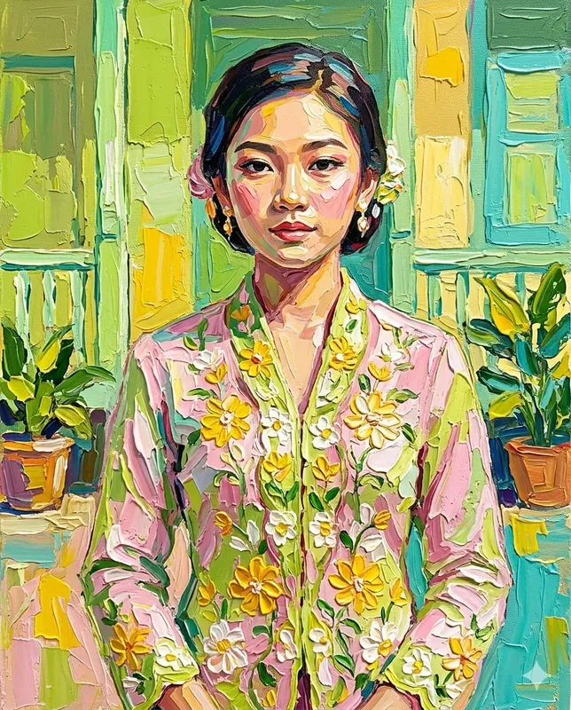 Indonesian Kids Impasto Art Portraits