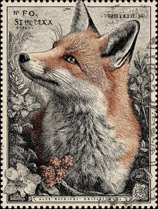 Vintage Animal Postage Stamp Ephemera