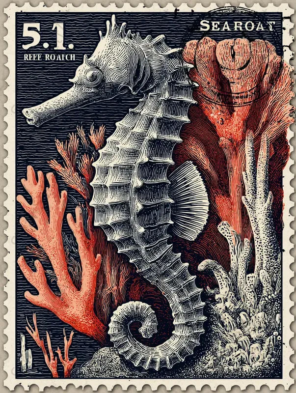 Vintage Animal Postage Stamp Ephemera