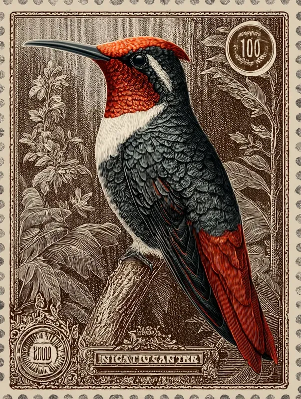 Vintage Animal Postage Stamp Ephemera