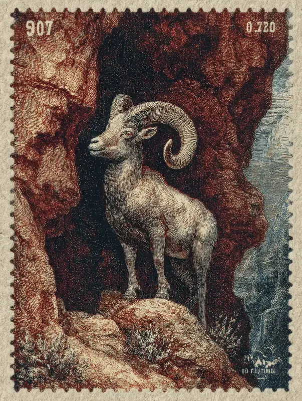 Vintage Animal Postage Stamp Ephemera