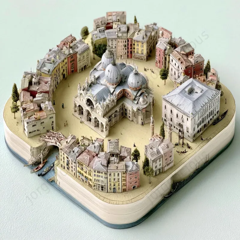 Miniature Landmark City Dioramas