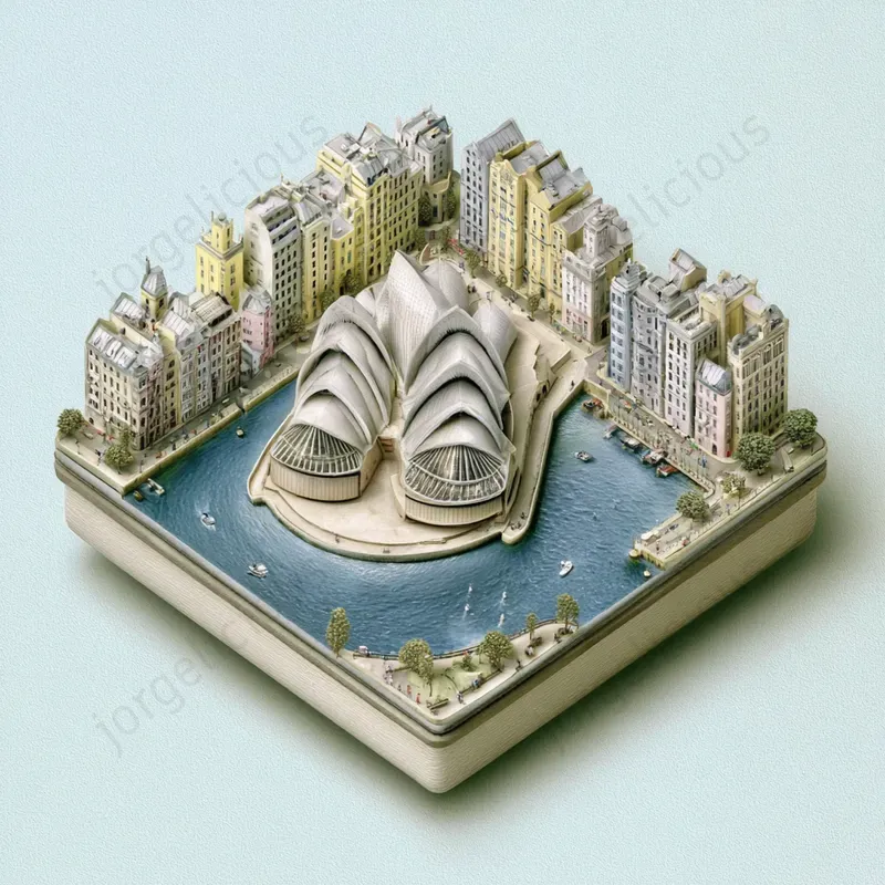 Miniature Landmark City Dioramas