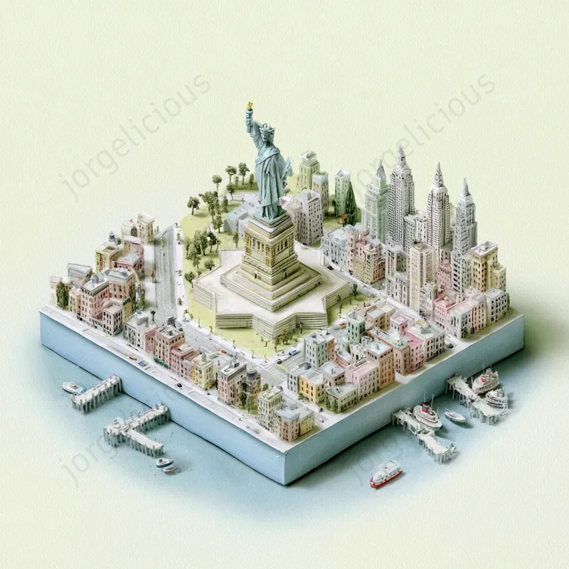 Miniature Landmark City Dioramas