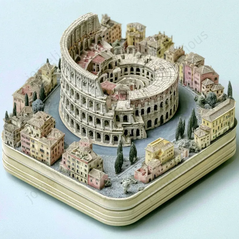 Miniature Landmark City Dioramas